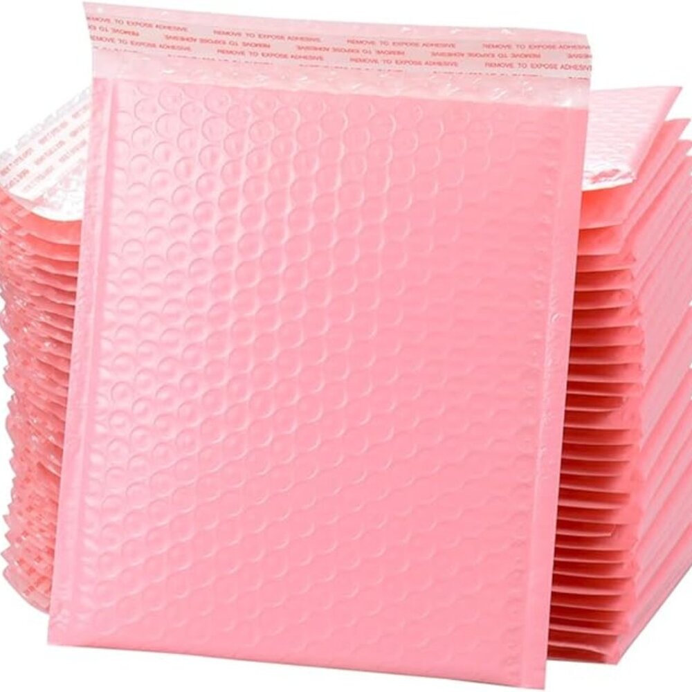 50 pcs Bubble Mailers Pink Poly Bubble Mailer Self Seal Padded Envelopes Gift